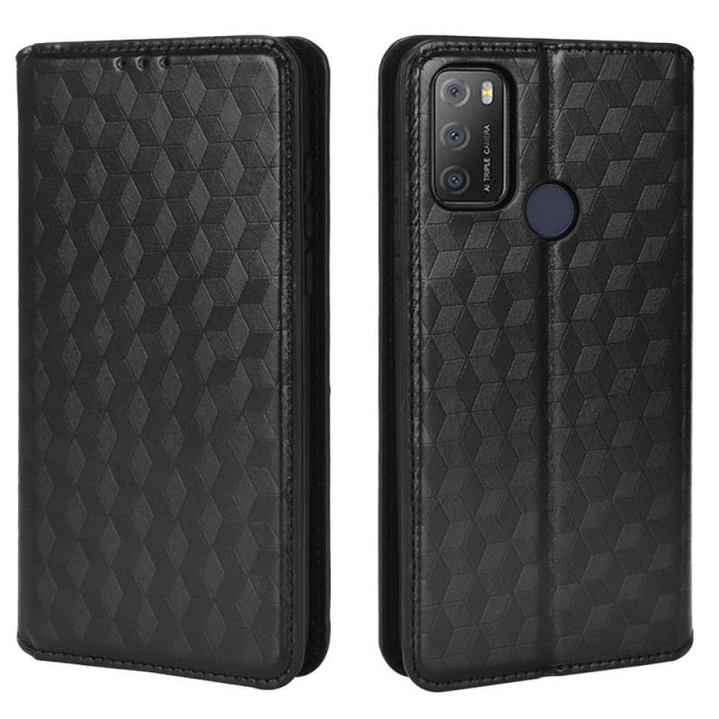 Flip Cover Alcatel 1S 2021 / 1L 2021 Effet Cuir Diamant