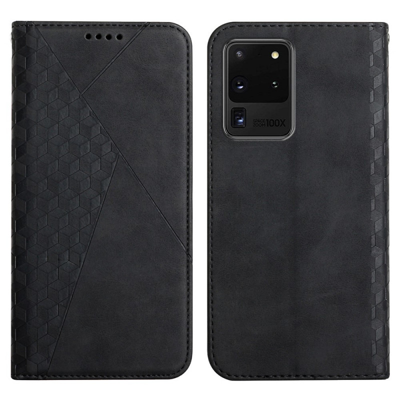 Flip Cover Samsung Galaxy S20 Ultra Effet Cuir Géo