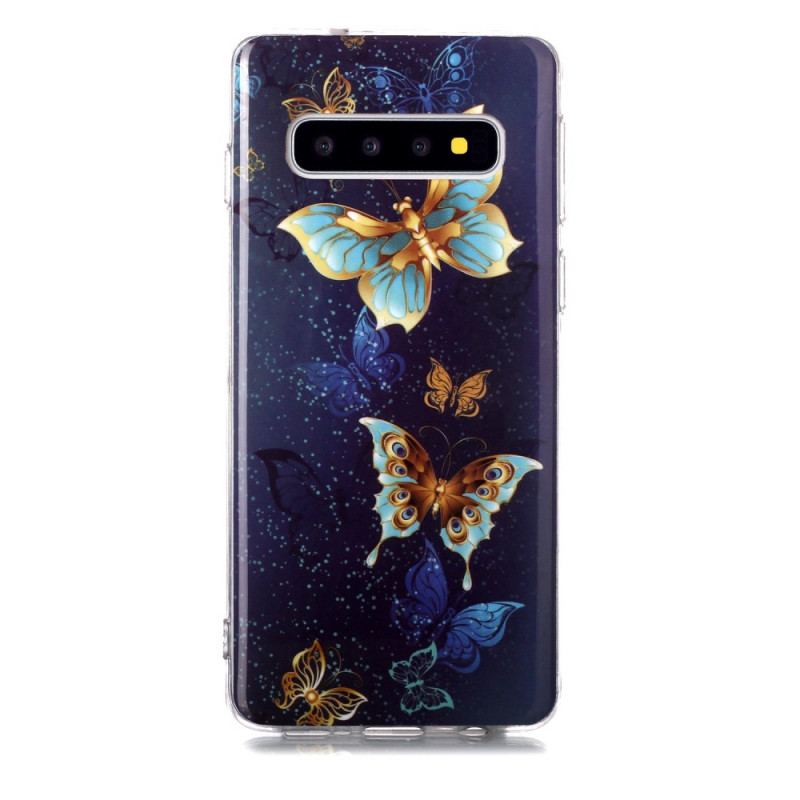 Coque Samsung Galaxy S10 Papillons Fluorescente