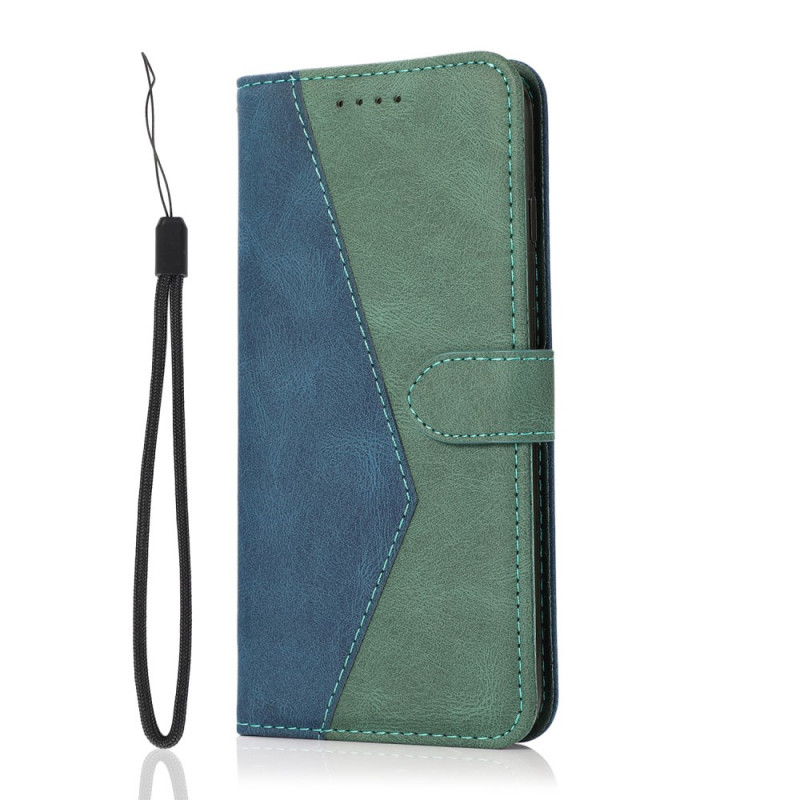 Housse Samsung Galaxy S10 Simili Cuir Bicolore Triangle