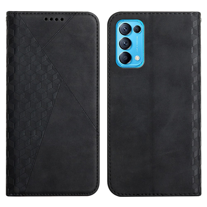 Flip Cover Oppo Find X3 Lite Effet Cuir Géo