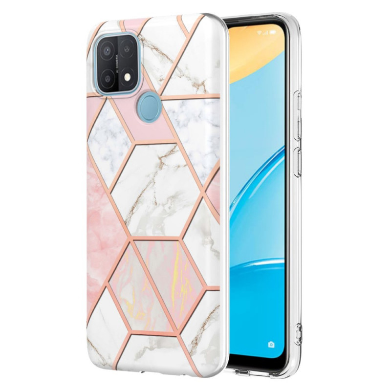 Coque Oppo A15 Marbre Géométrique Flashy