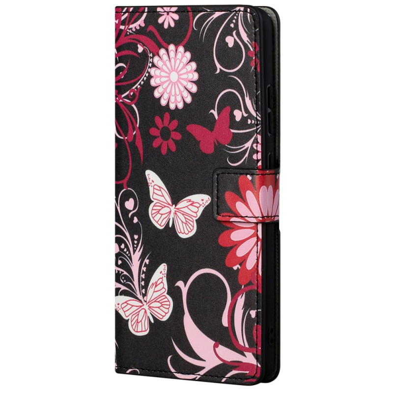 Housse Xiaomi Redmi Note 12 Pro 4G/Note 11 Pro/11 Pro 5G Papillons et Fleurs