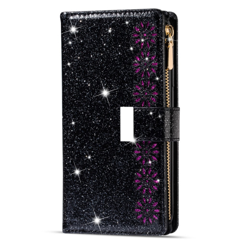 Housse Samsung Galaxy Z Fold 3 5G Paillettes Portefeuille Zip