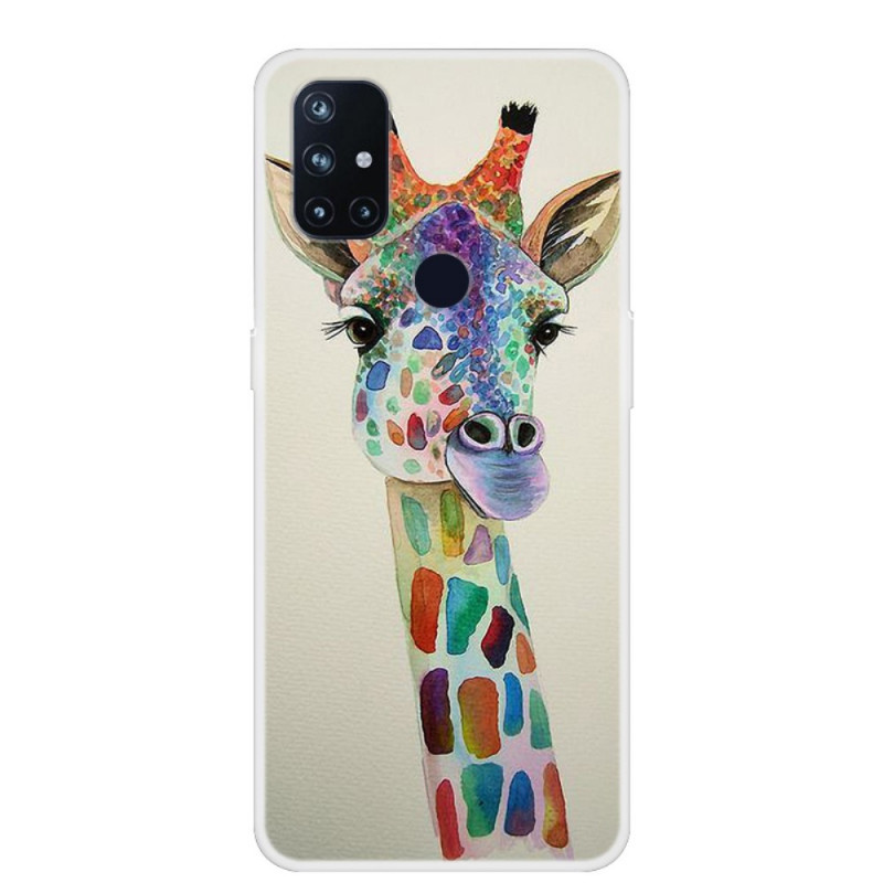 Coque OnePlus Nord N10 Girafe Colorée