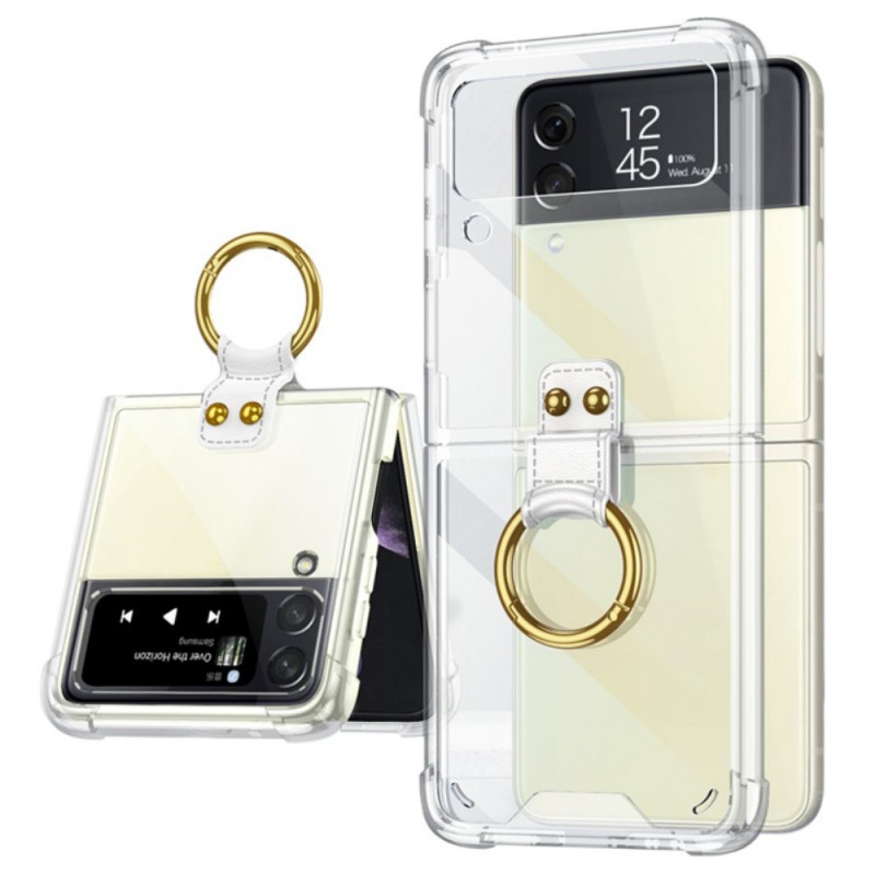 Coque Samsung Galaxy Z Flip 3 5G Transparente Anneau-Support GKK