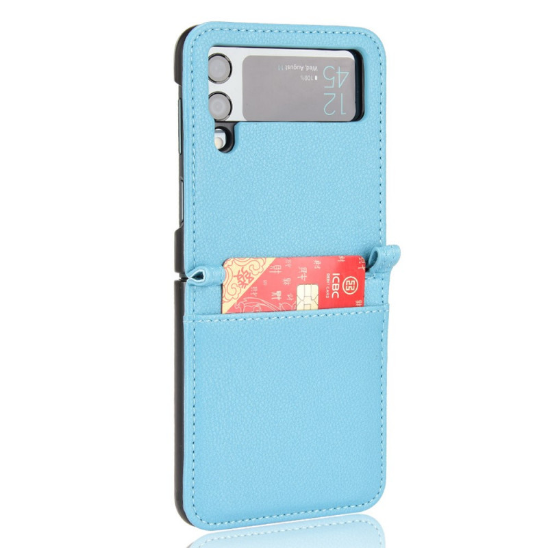 Coque Samsung Galaxy Z Flip 3 5G Style Cuir Litchi Porte-Carte