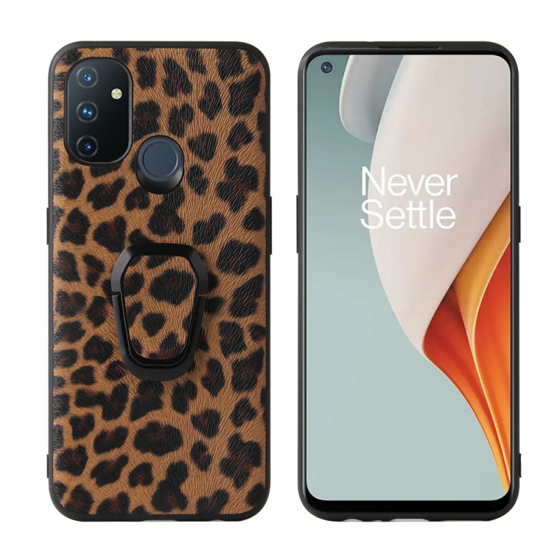 Coque OnePlus Nord N100 Style Léopard Anneau-Support