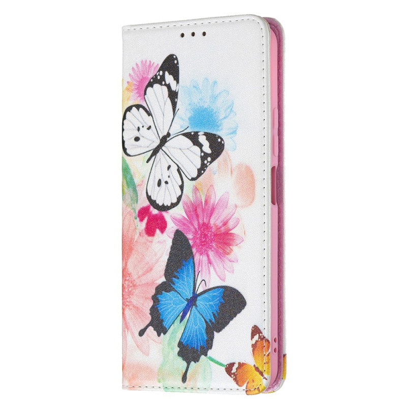 Housse Xiaomi 11 Lite 5G NE/Mi 11 Lite 4G/5G Papillons et Fleurs Peints