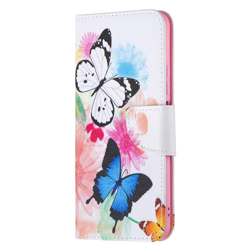 Housse Xiaomi 11 Lite 5G NE/Mi 11 Lite 4G/5G Papillons et Fleurs Peints