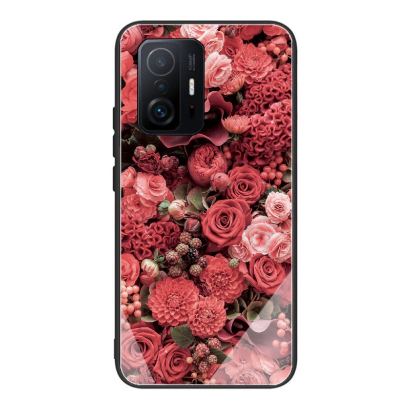 Coque Xiaomi 11T / 11T Pro Verre trempé Fleurs Roses