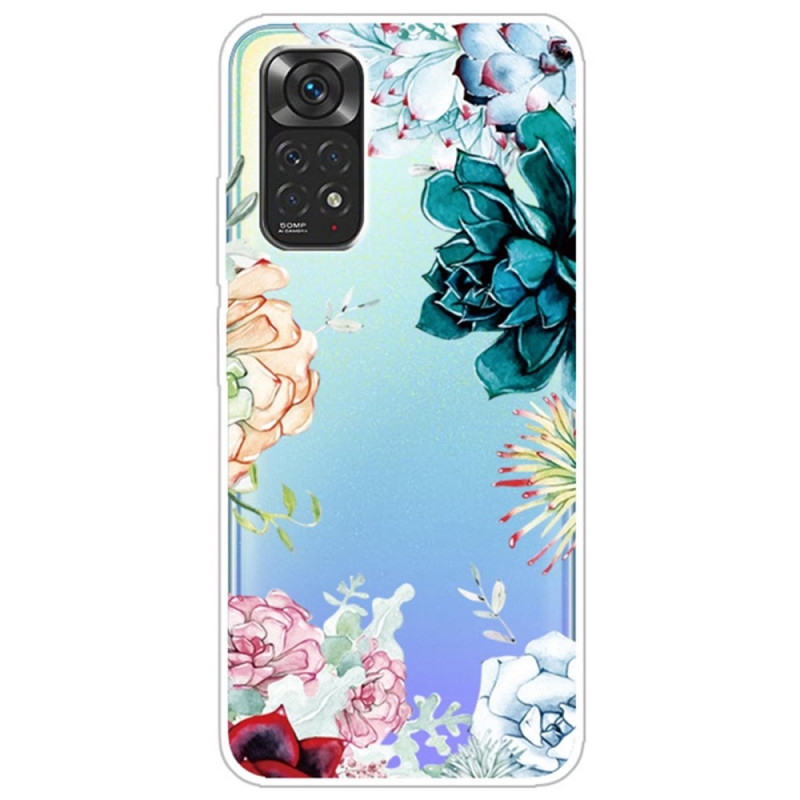 Coque Xiaomi Redmi Note 11 / 11s Transparente Fleurs Aquarelle