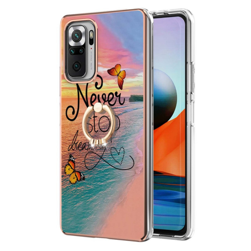 Coque Xiaomi Redmi Note 10 Pro Anneau-Support Never Stop Dreaming