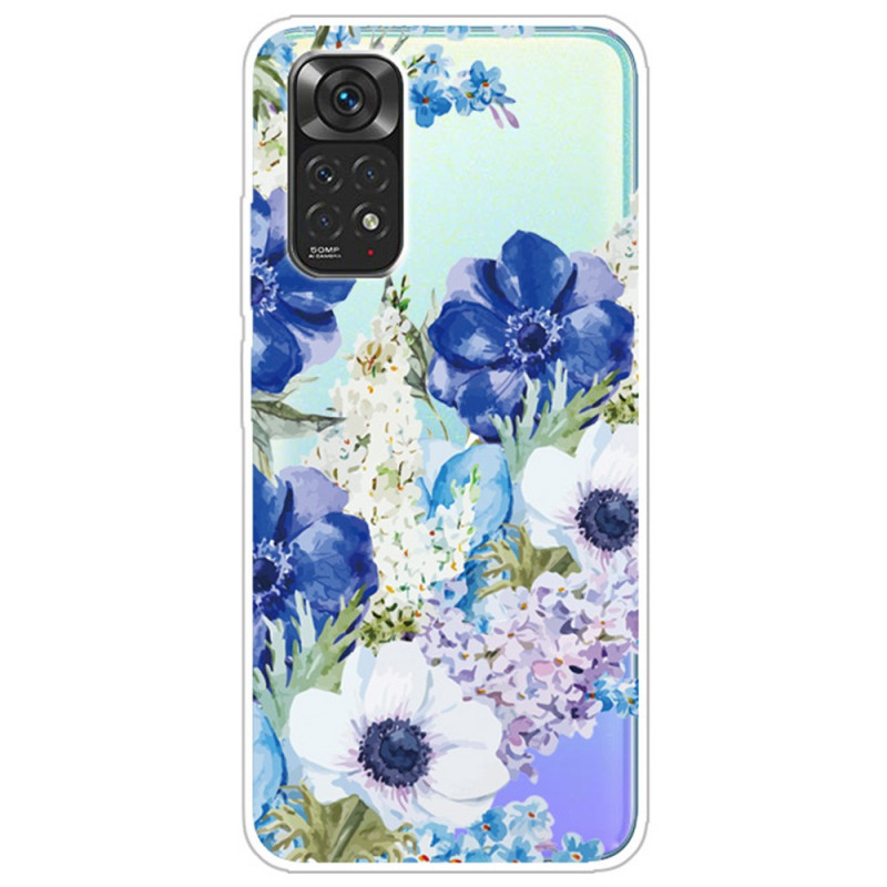 Coque Xiaomi Redmi Note 12 Pro 4G/Note 11 Pro/11 Pro 5G Fleurs Bleues