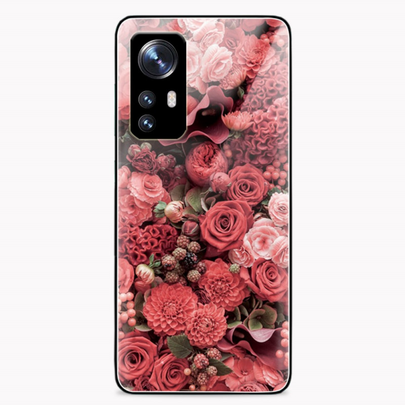 Coque Xiaomi 12 / 12X / 12S Verre trempé Fleurs Roses