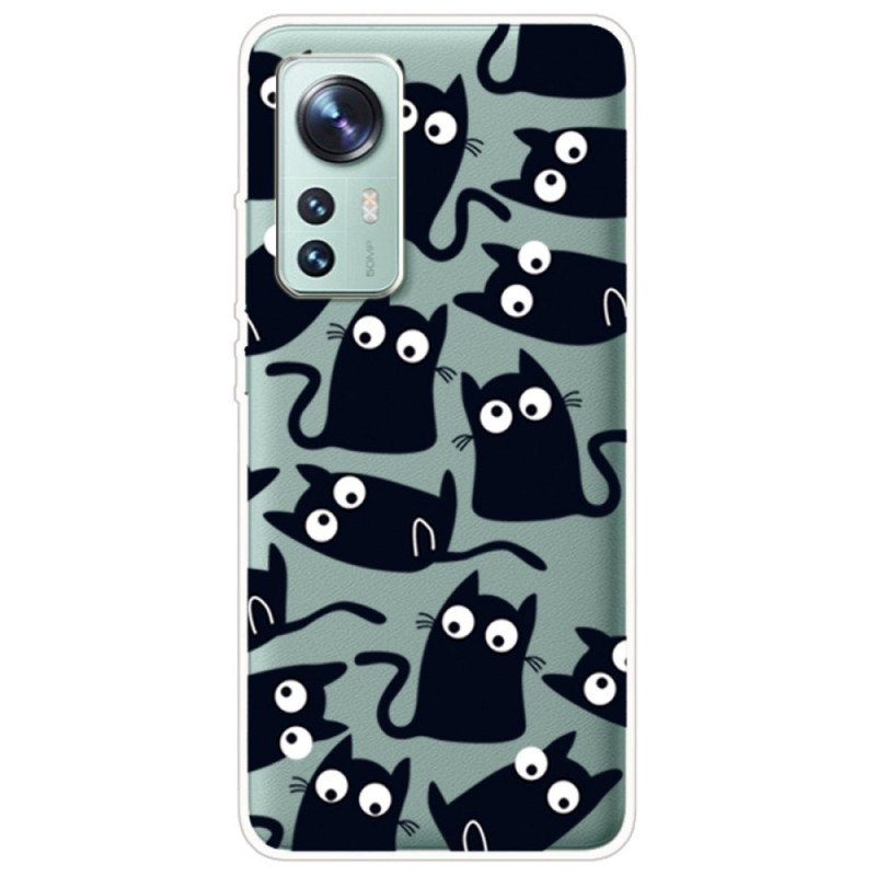 Coque Xiaomi 12 / 12X / 12S Multiples Chats Noirs