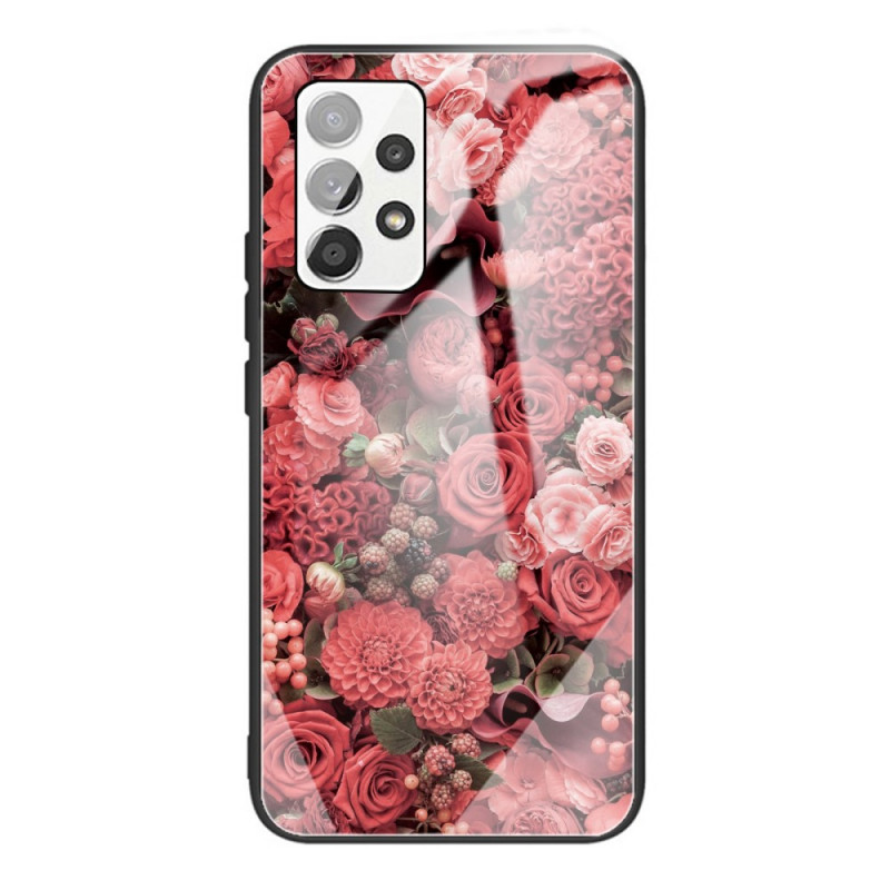 Coque Samsung Galaxy A53 5G Verre trempé Fleurs Roses