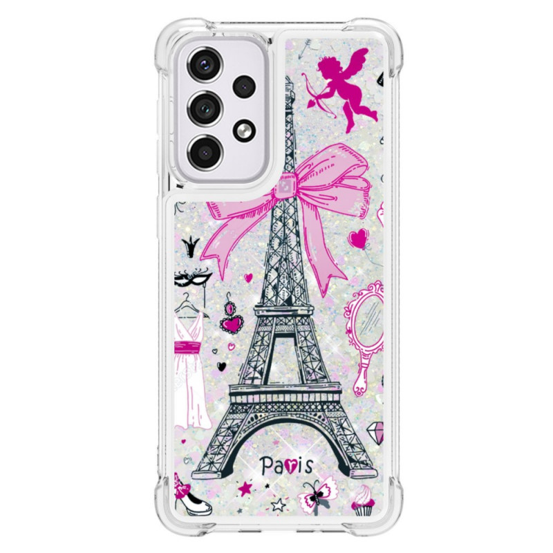 Coque Samsung Galaxy A33 5G La Tour Eiffel Paillettes