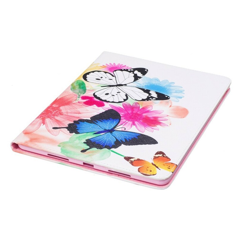 Housse iPad Pro 10.5 pouces Papillons et Fleurs Peints