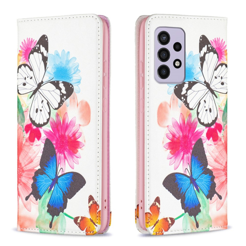 Flip Cover Samsung Galaxy A33 5G Papillons Colorés