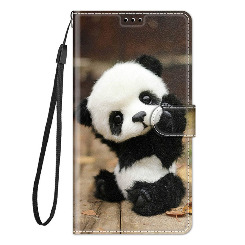Housse Xiaomi Redmi Note 11 Pro Plus 5G Petit Panda à Lanière