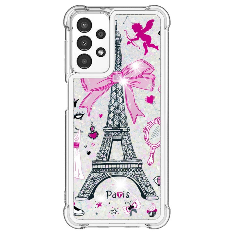 Coque Samsung Galaxy A13 La Tour Eiffel Paillettes