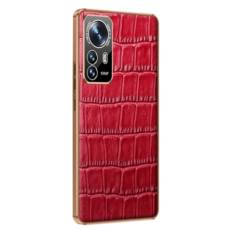 Coque Xiaomi 12 Pro Cuir Style Peau de Crocodile