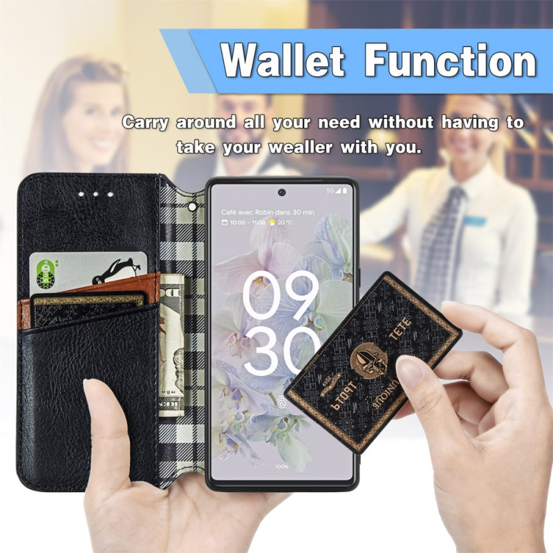 Flip Cover Google Pixel 6A Motif 3D Ma Coque