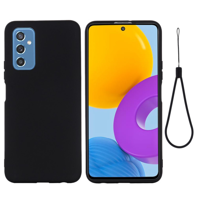 Coque Samsung Galaxy M52 5G Silicone Liquide à Lanière