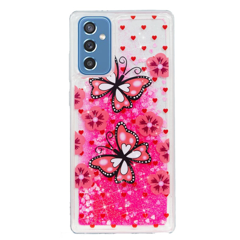 Coque Samsung Galaxy M52 5G Papillons Roses