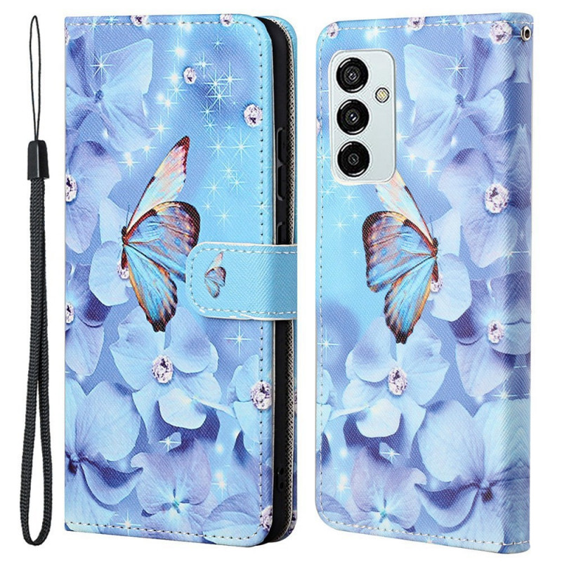 Housse Samsung Galaxy M53 5G Papillons à Lanière