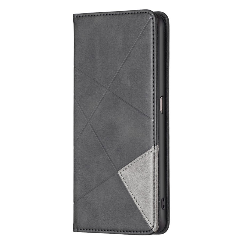 Flip Cover Realme 9i Simili Cuir Motif Lignes Diagonales