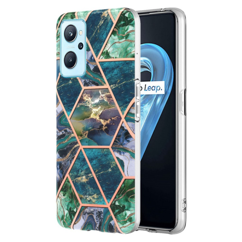 Coque Realme 9i Marbre Géométrique Flashy