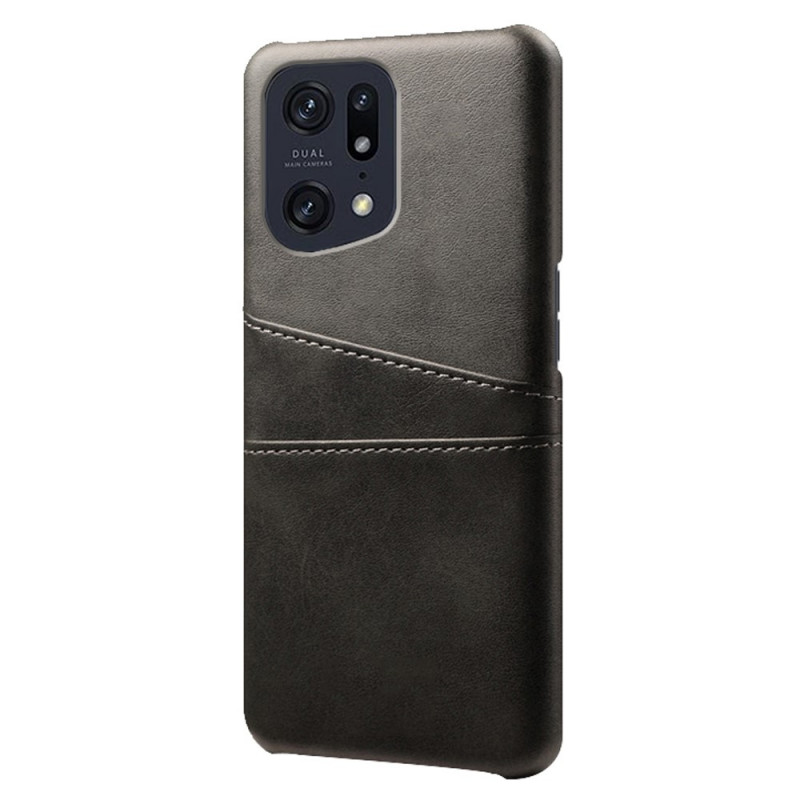 Coque Oppo Find X5 Pro Effet Cuir Porte-Cartes