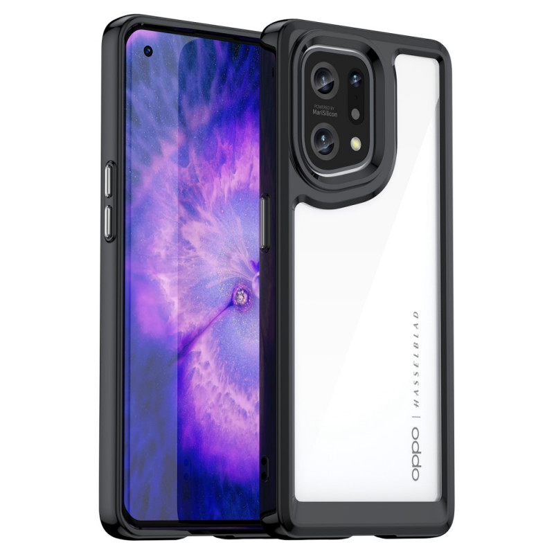 Coque Oppo Find X5 Hybride Rebords Colorés