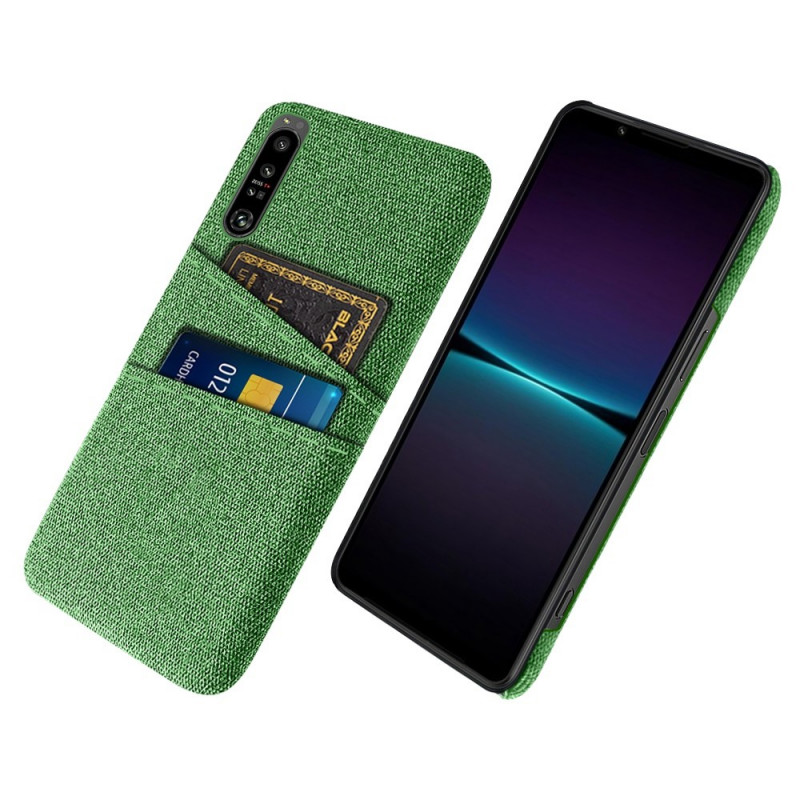 Coque Sony Xperia 1 IV Tissu Porte-Cartes