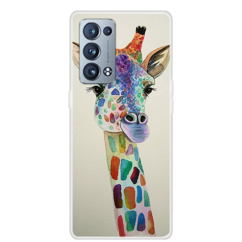 Coque Oppo Reno 6 Pro 5G Girafe Colorée