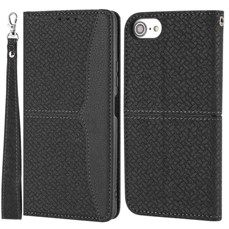 Housse iPhone SE 3 / SE 2 / 8 / 7 Style Tissé à Lanière