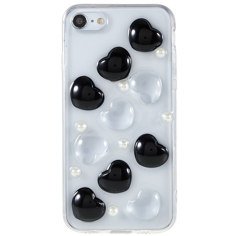 Coque iPhone SE 3 / SE 2 / 8 / 7 Coeurs 3D
