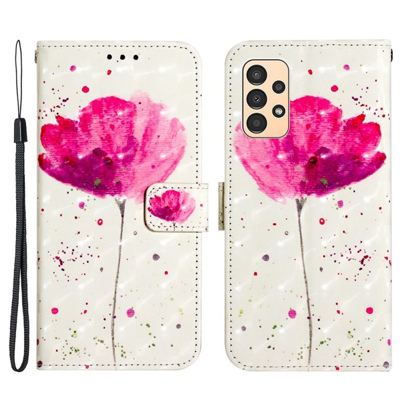 Housse Samsung Galaxy A13 Coquelicot à Lanière - Ma Coque