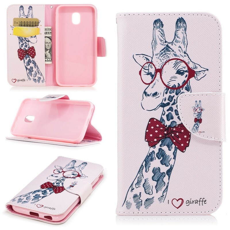 Housse Samsung Galaxy J7 2017 Girafe Intello