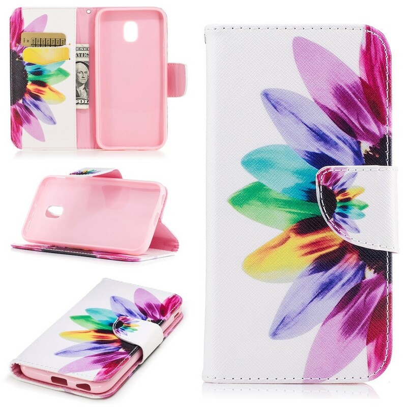 Housse Samsung Galaxy J7 2017 Fleur Aquarelle