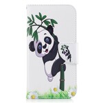 Housse Samsung Galaxy J7 2017 Panda Sur Le Bambou