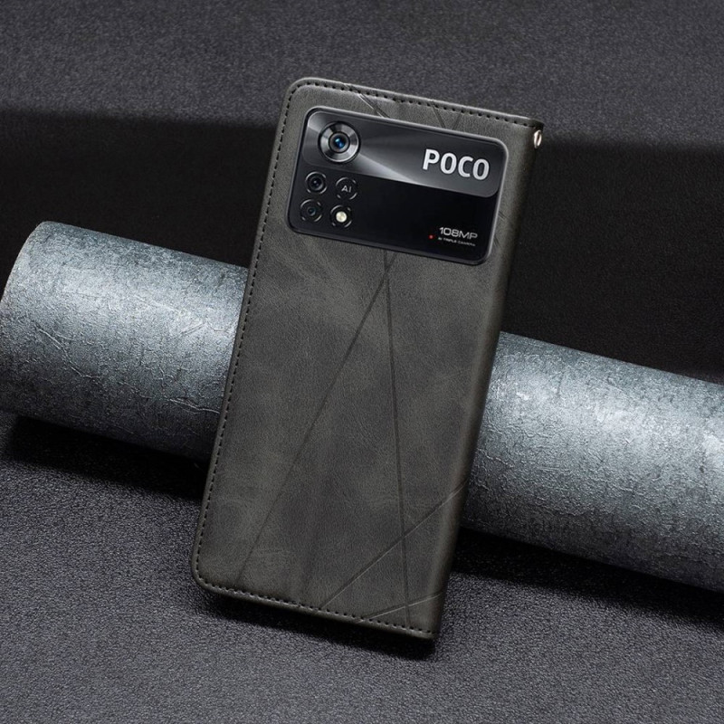 Flip Cover Poco X4 Pro 5G Motifs Géométriques Ma Coque