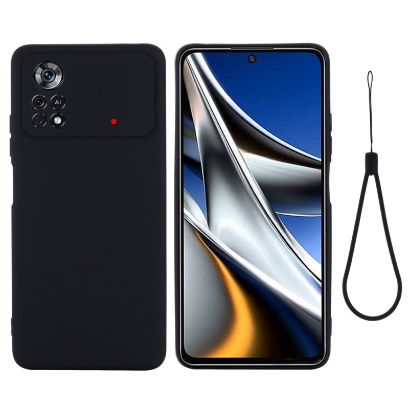 Coque Poco X4 Pro 5G Silicone Liquide à Lanière