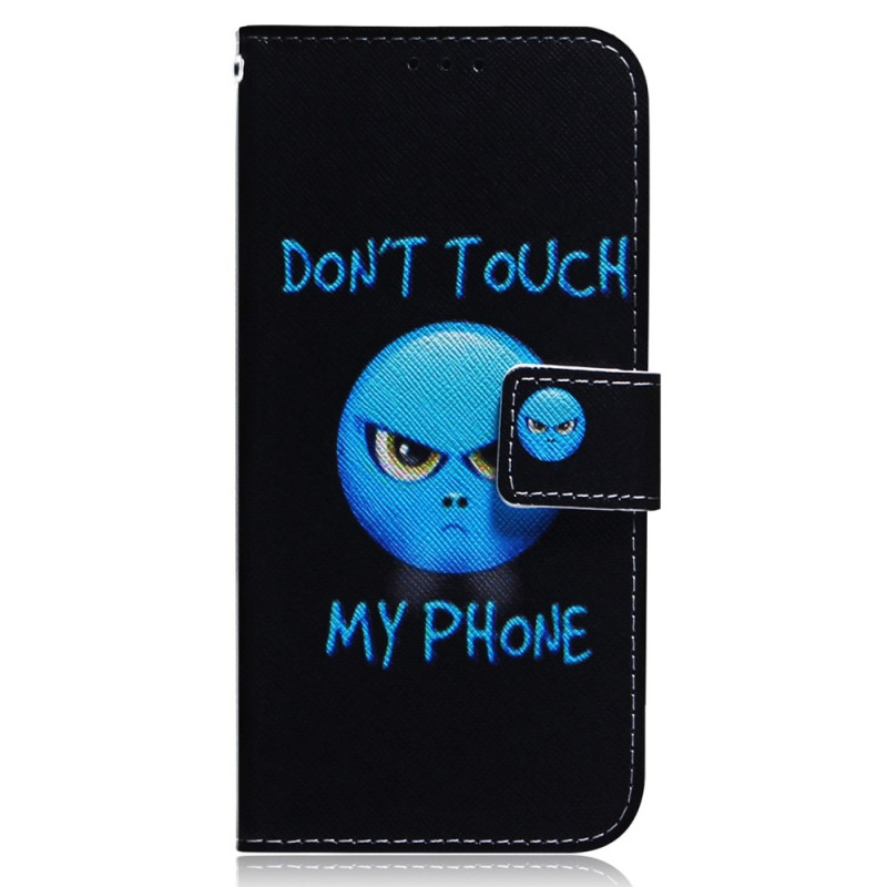 Housse OnePlus Nord 2T 5G Emoji Don't Touch My Phone à Lanière