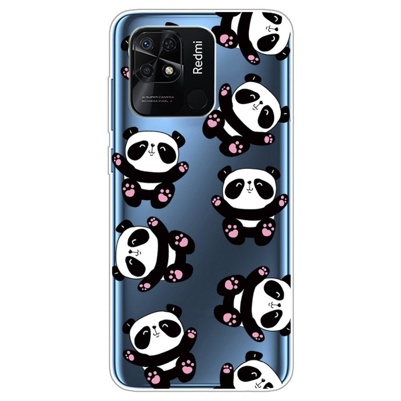 Coque Xiaomi Redmi 10C Transparente Multiples Pandas