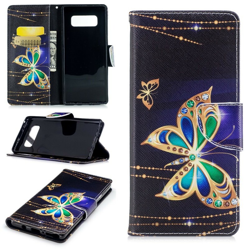 Housse Samsung Galaxy Note 8 Papillon Magique