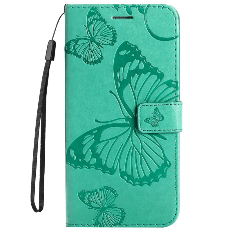 Housse Xiaomi Redmi 10C Papillons Géants à Lanière