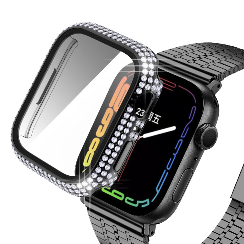 Boîtier Apple Watch Series 7 41mm Diamants Anti-Rayures
